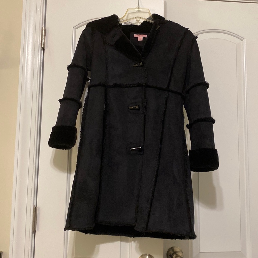 Girls Copper Key Hooded Dress Coat
